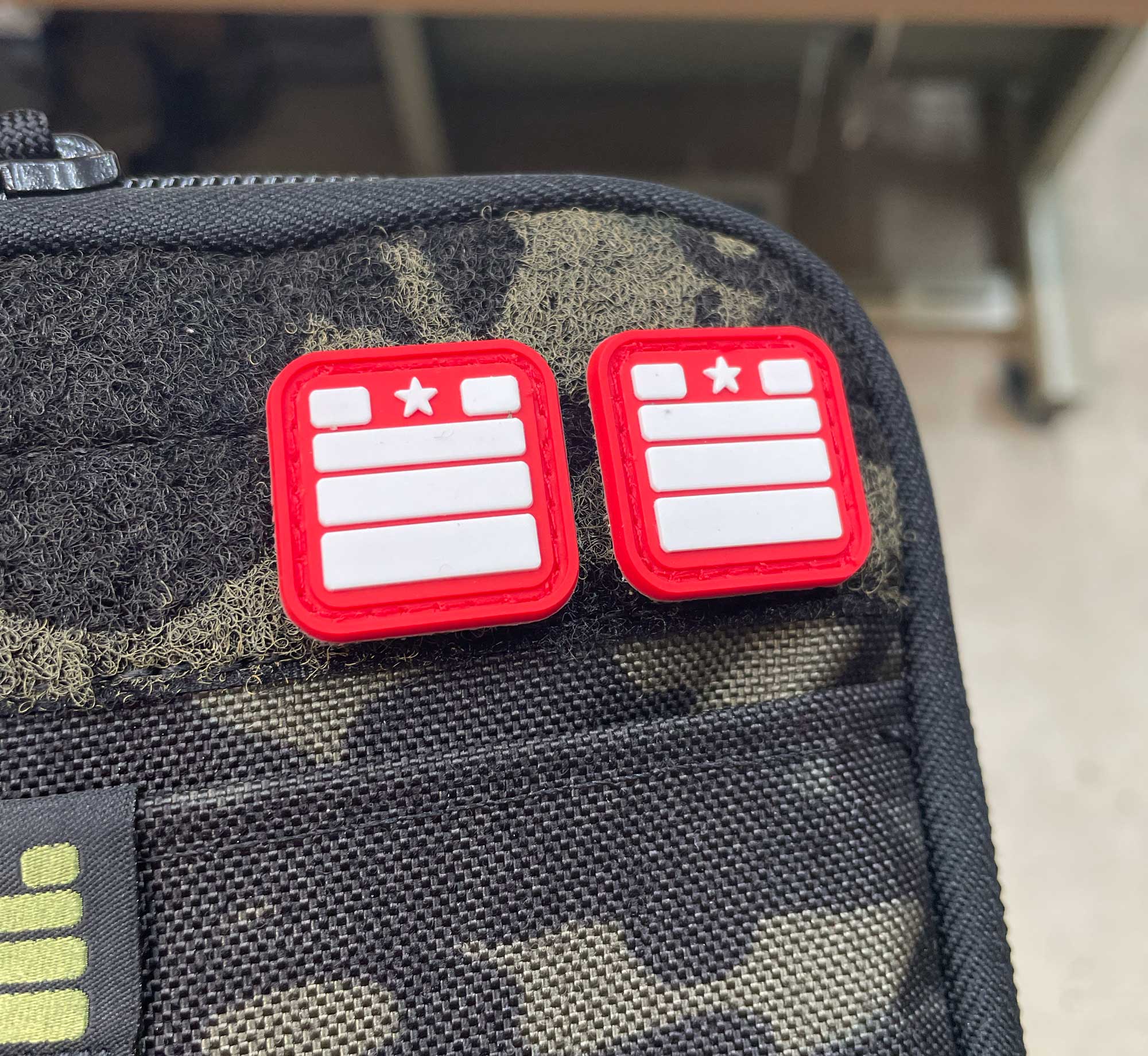 Red/White GBG Logo RE Patch - Garage Built Gear